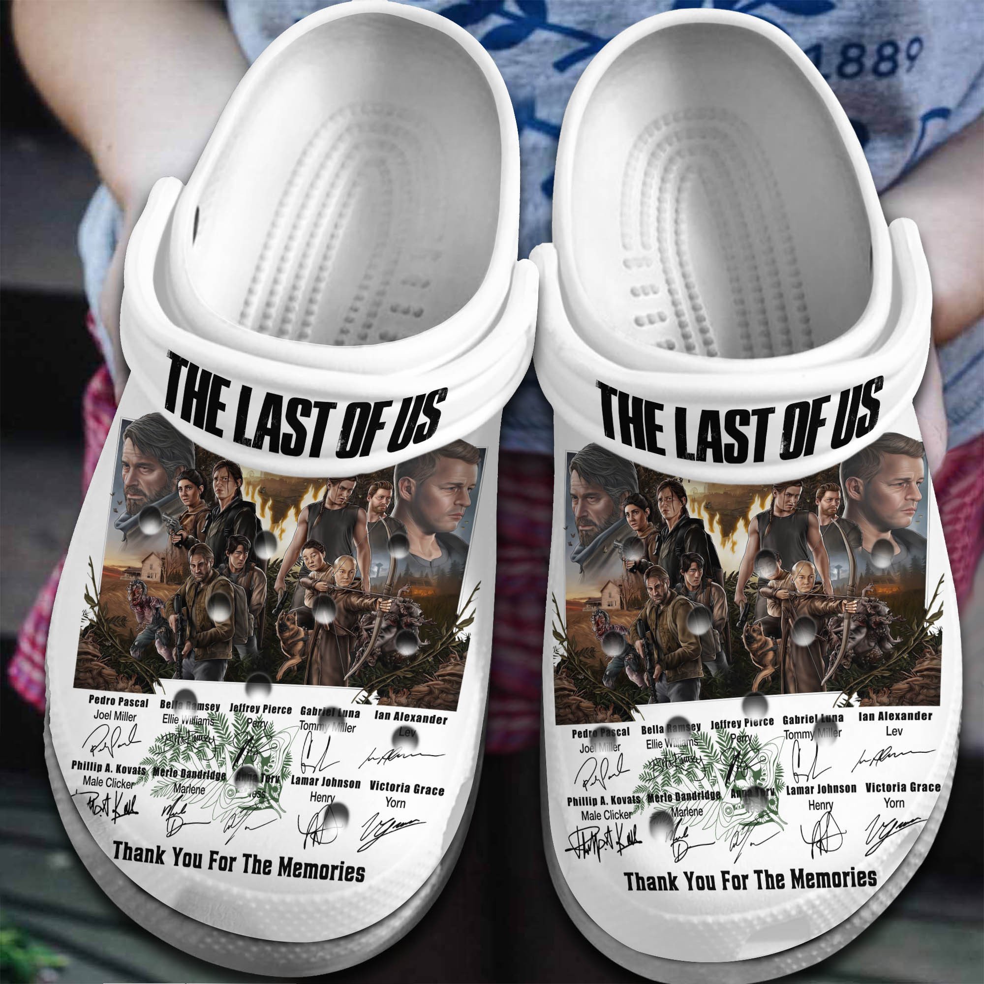 white classic the last of us game clogs for kids and adults da1f7