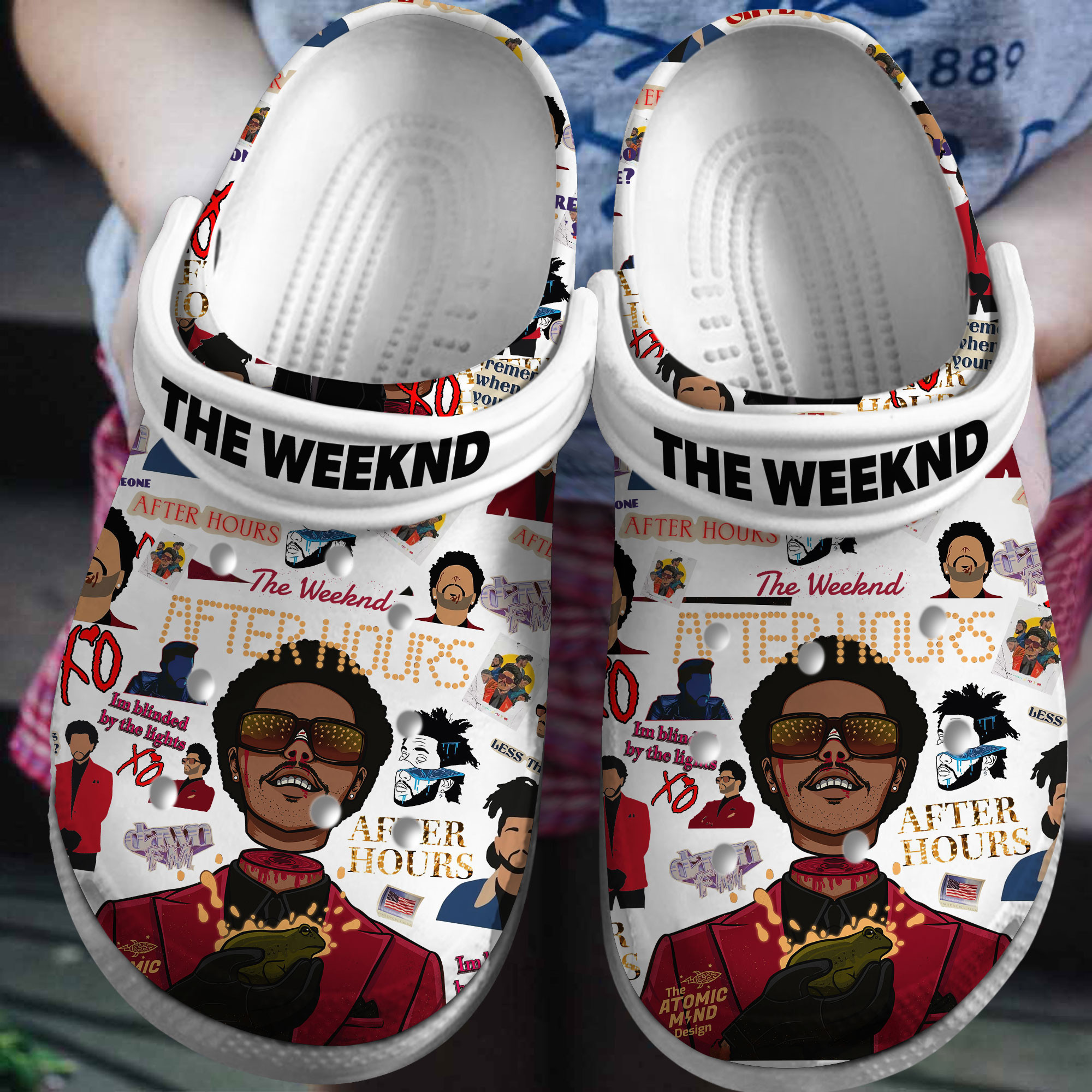 white color sandals after hours the weeknd music clogs for men and women tzoyl