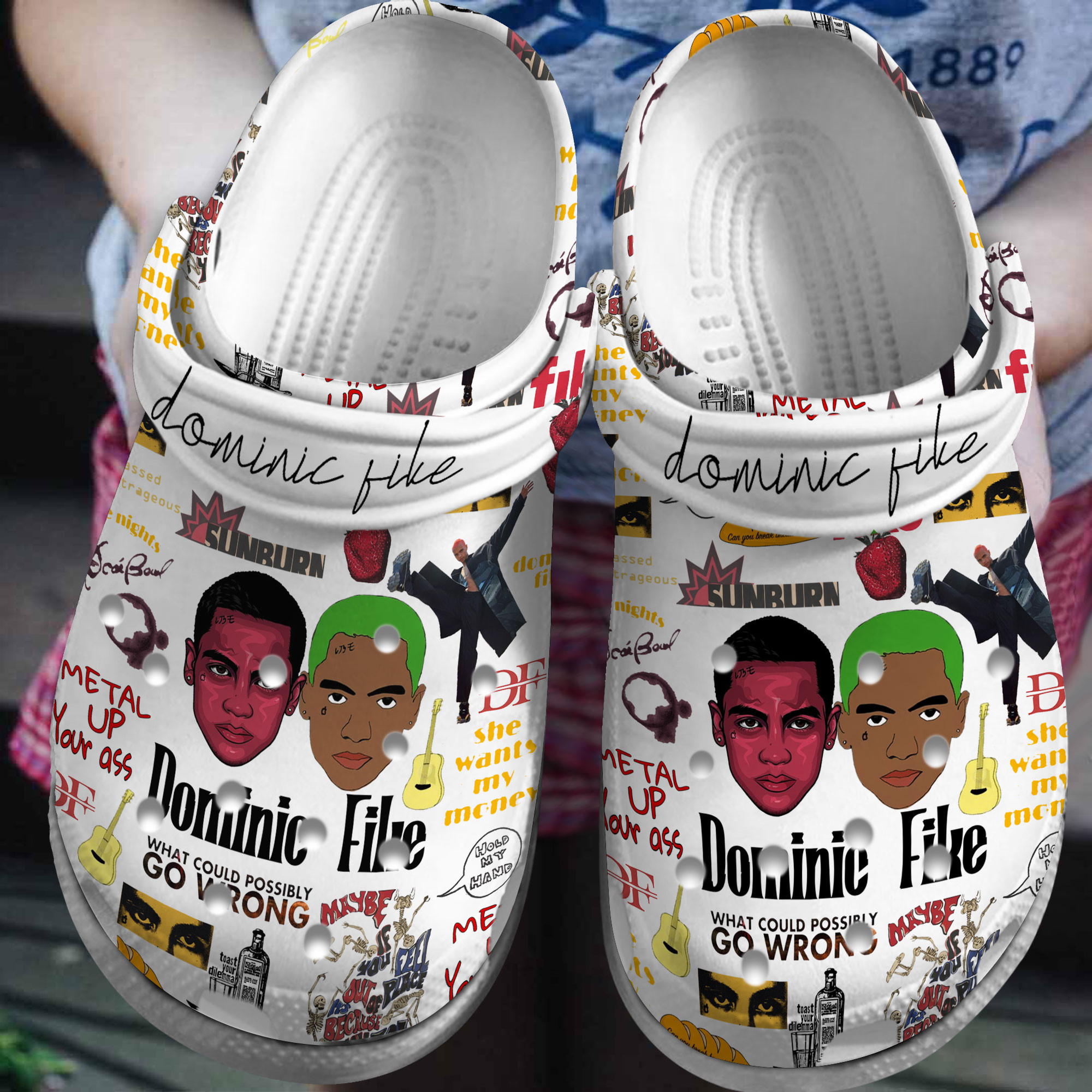 white durable slippers dominic fike music clogs for kids and adults barte