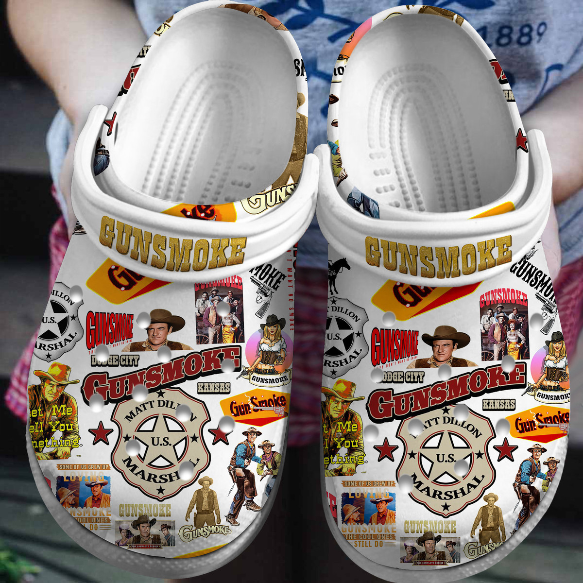 white movie shoes gunsmoke tv series clogs for kids 26 adults 7r9uy