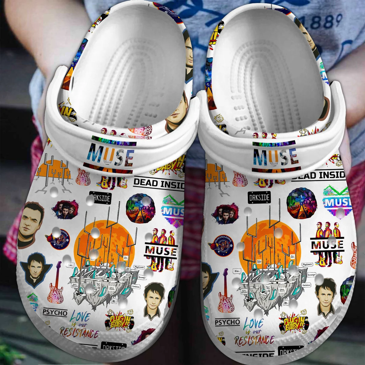white music clogs muse rock slippers for kids and adults nmcrg