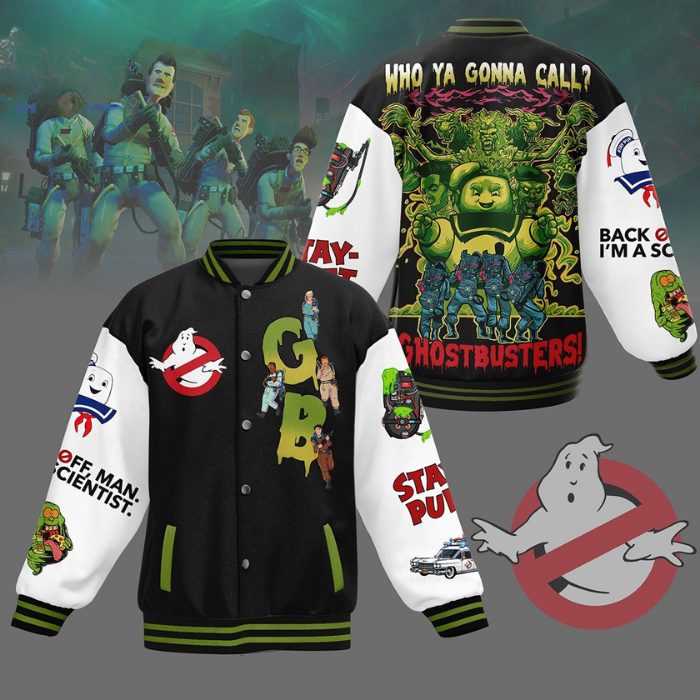 who ya gonna call ghost buster baseball jacket hxik6