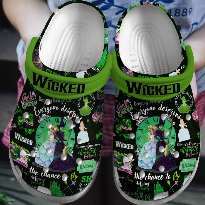wicked everyone deserves the chance to fly black clogs for kids 26 adults b8xag
