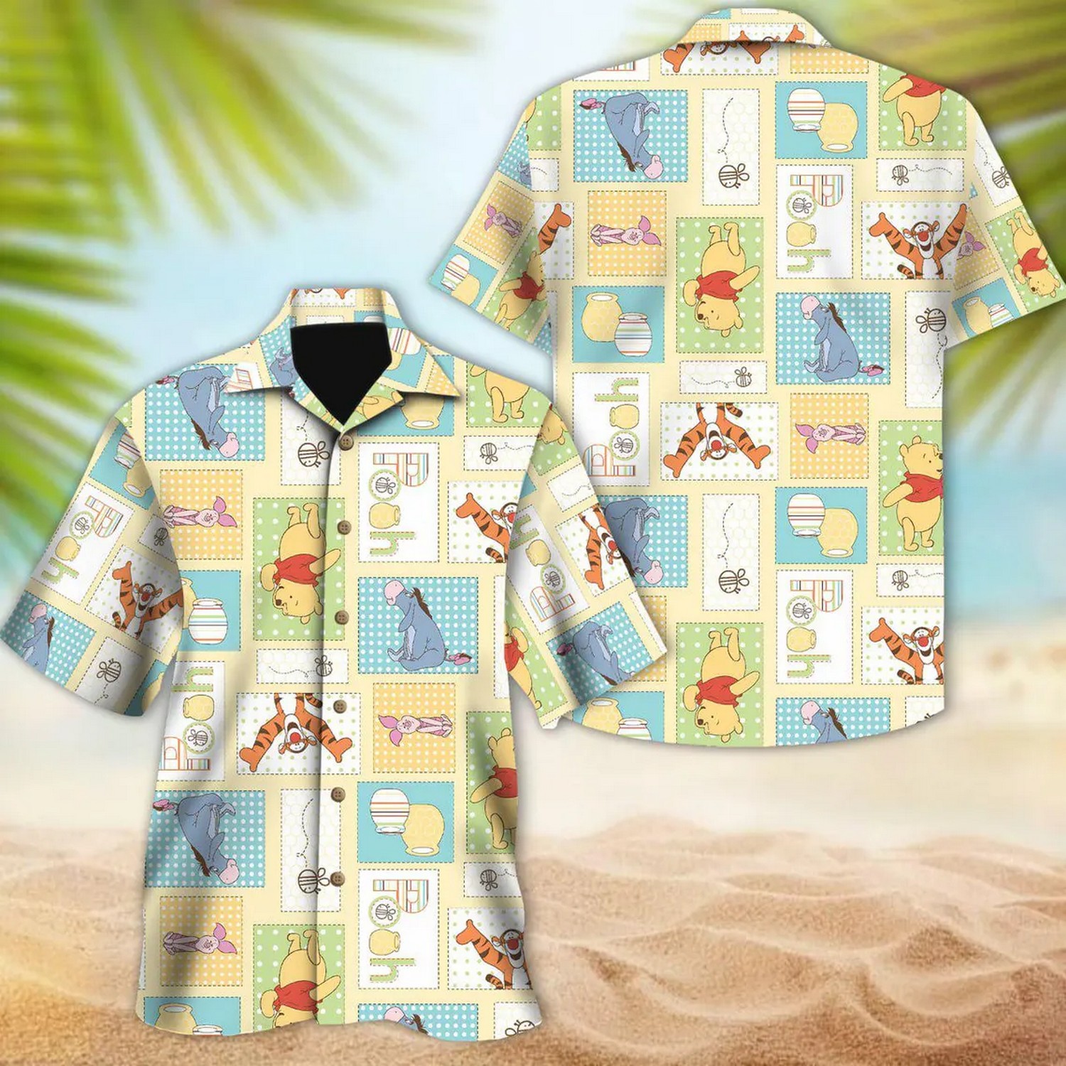 winnie the pooh characters hawaiian shirt dsaci
