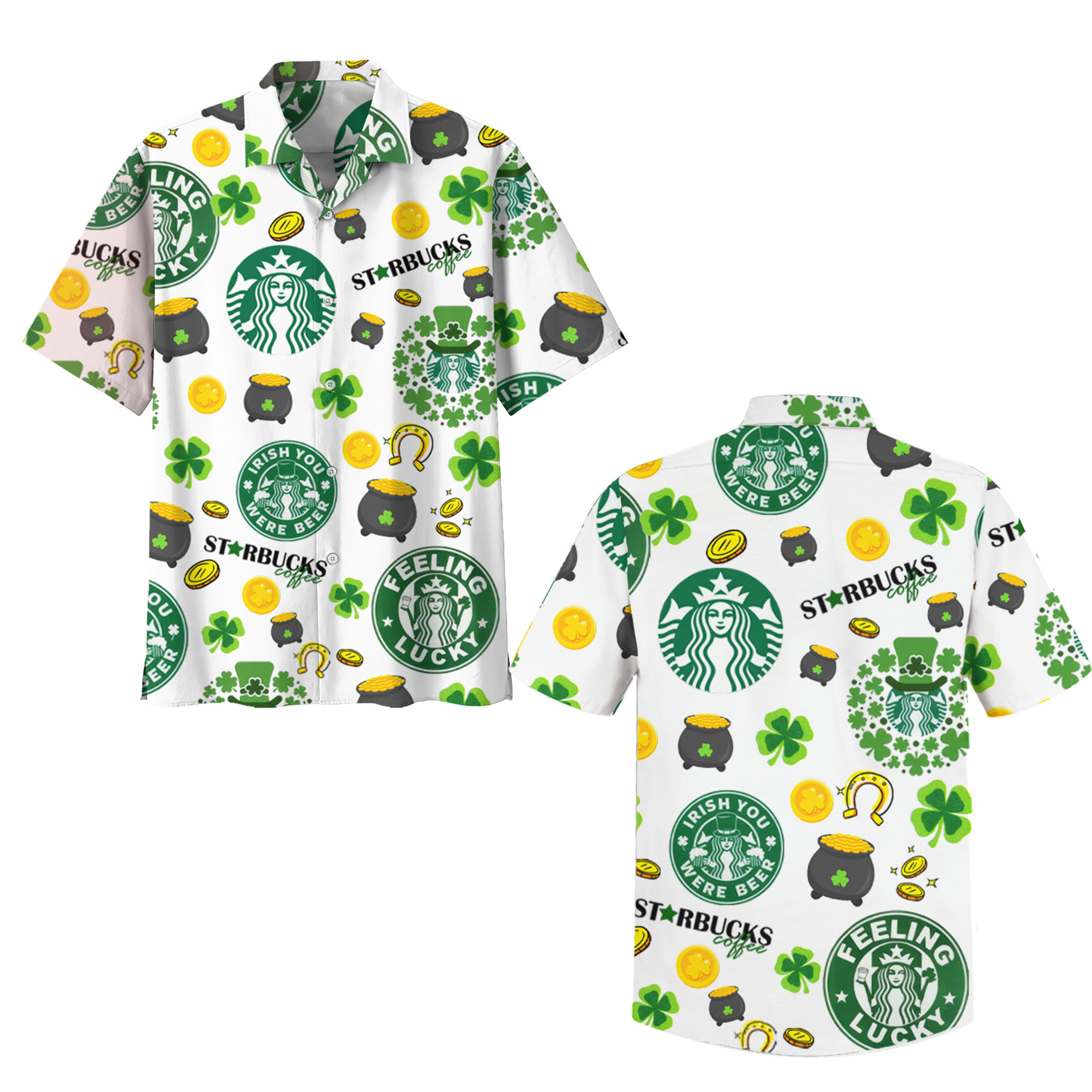 wishful lucky charm star buck happy patriot day white hawaiian shirt ikj79