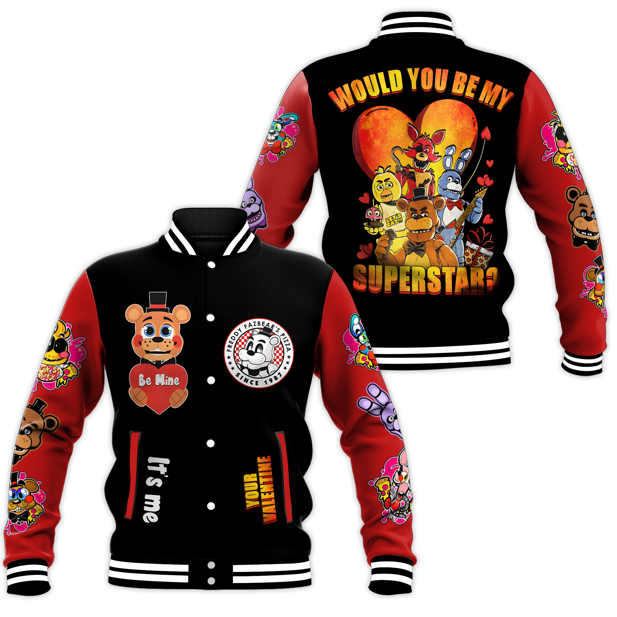would you be my superstar five nights at freddys baseball jacket 9dvix