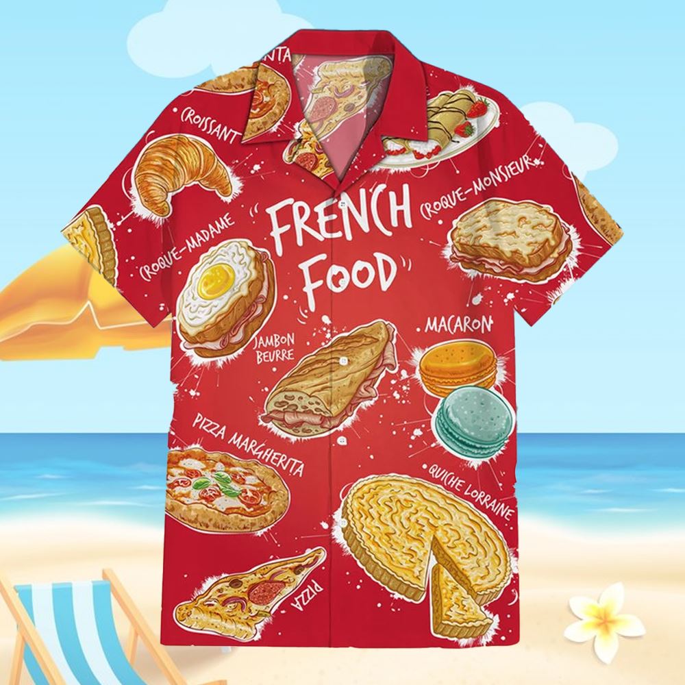 yummy french food theme red hawaii shirt fast shipping worldwide 6ay0z