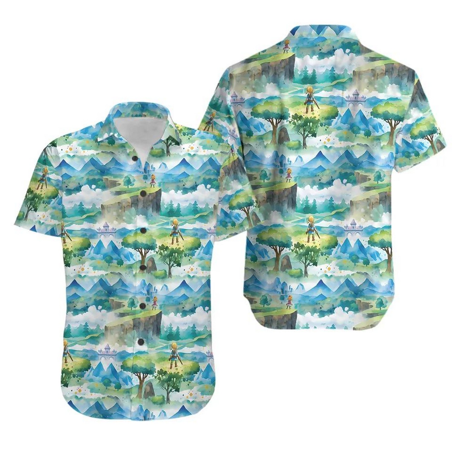 zelda totk themed hawaiian shirt gazb9