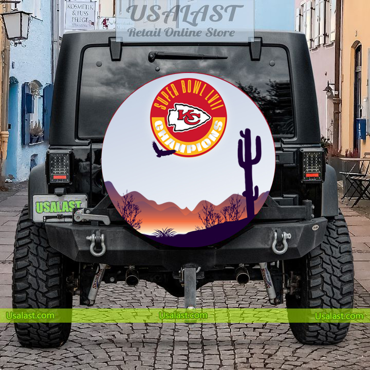 0kSRZrFj Kansas City Chiefs Super Bowl LIVII Champions Spare Tire Cover Style 2