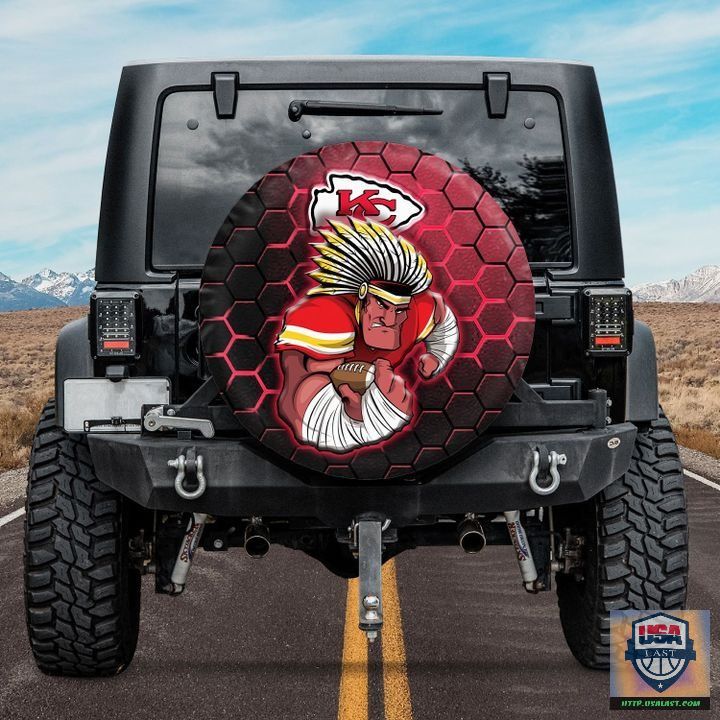 8Joal4Kw BDT270522 38xxxKansas City Chiefs NFL Mascot Spare Tire Cover