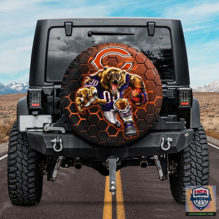 9mm7V8qc BDT270522 27xxxChicago Bears NFL Mascot Spare Tire Cover