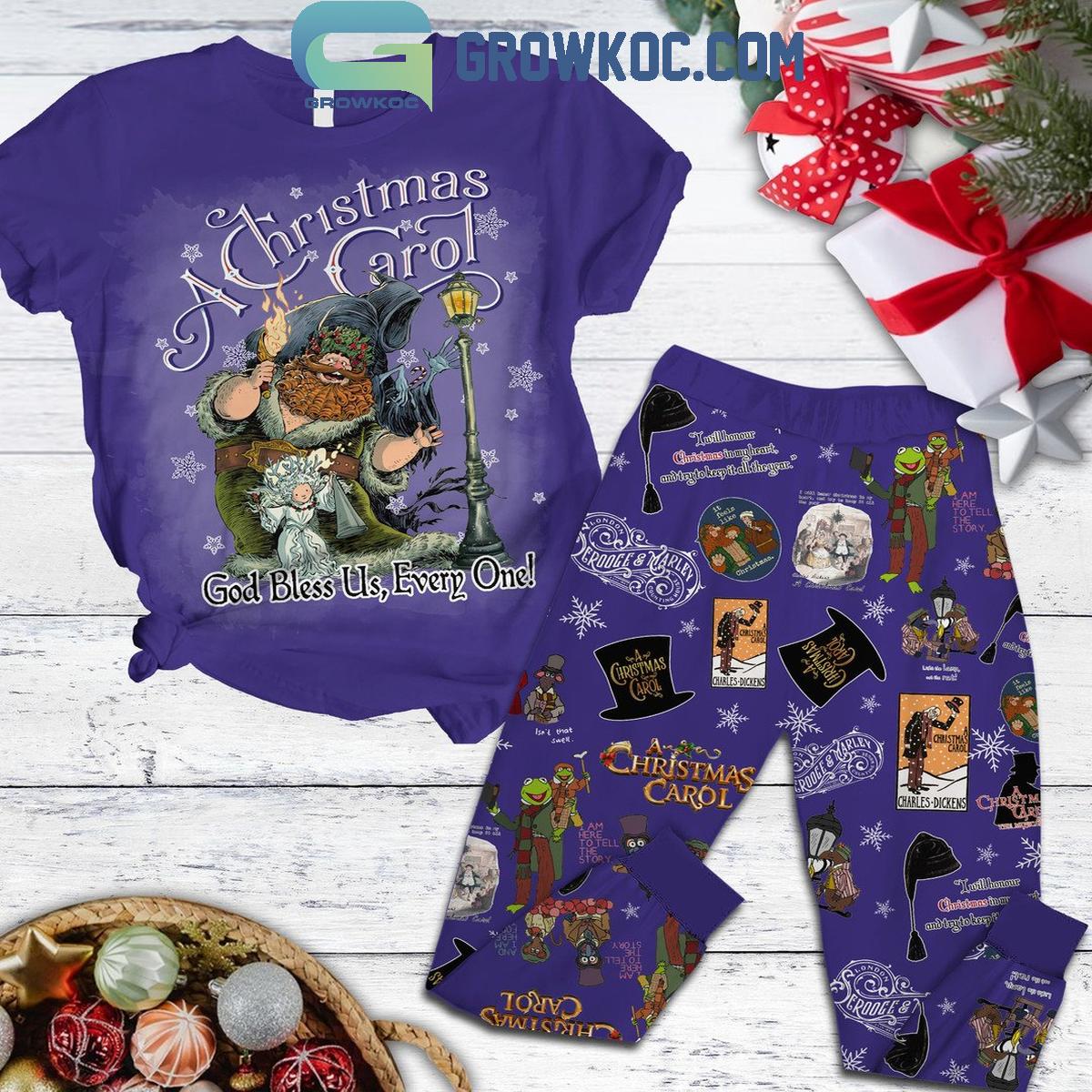 A Christmas Carol God Bless Us Every One Fleece Pajamas Set 1 hSuI0