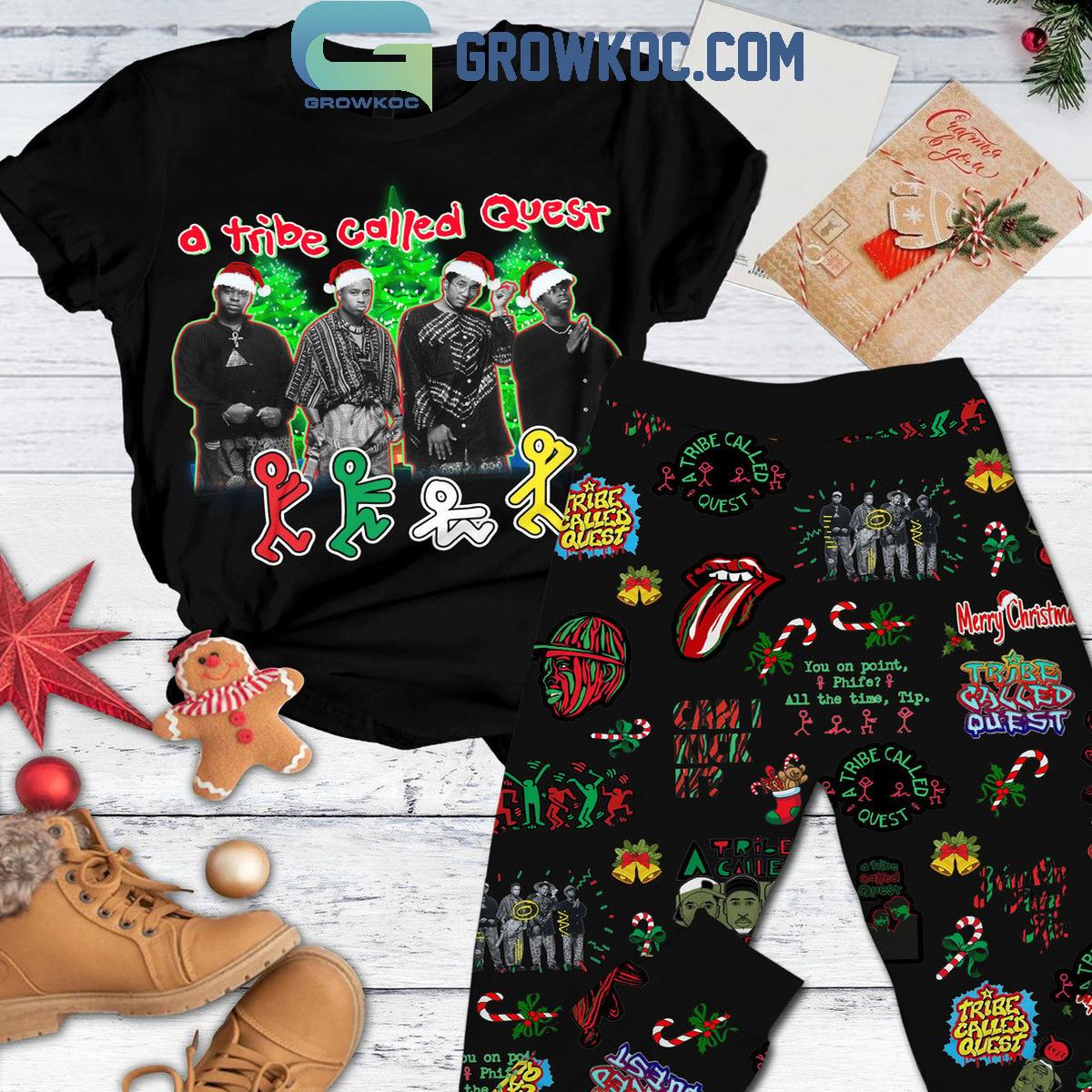 A Tribe Called Quest You On Point Merry Christmas Fleece Pajamas Set 1 h8tCr