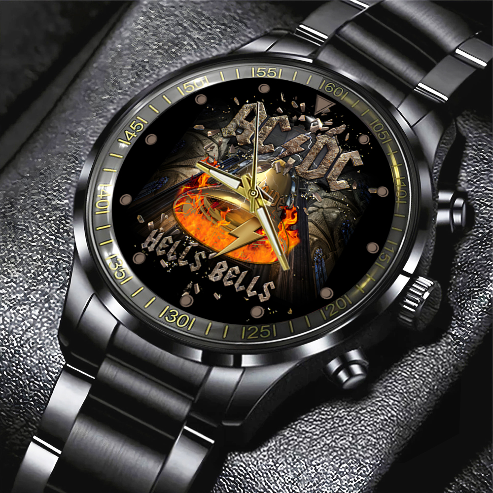 ACDC Black Stainless Steel Watch GNE 1