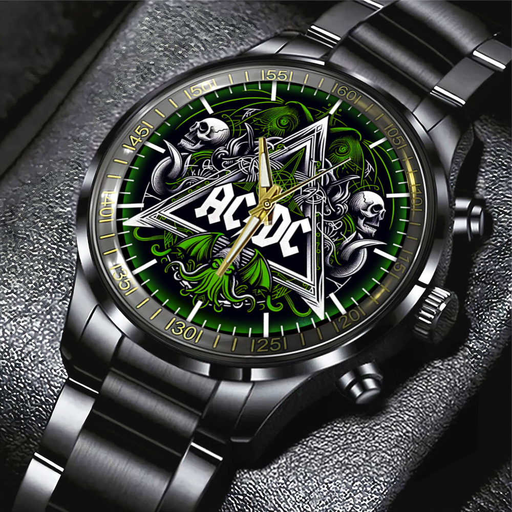 ACDC Black Stainless Steel Watch GNE PANH 1 1
