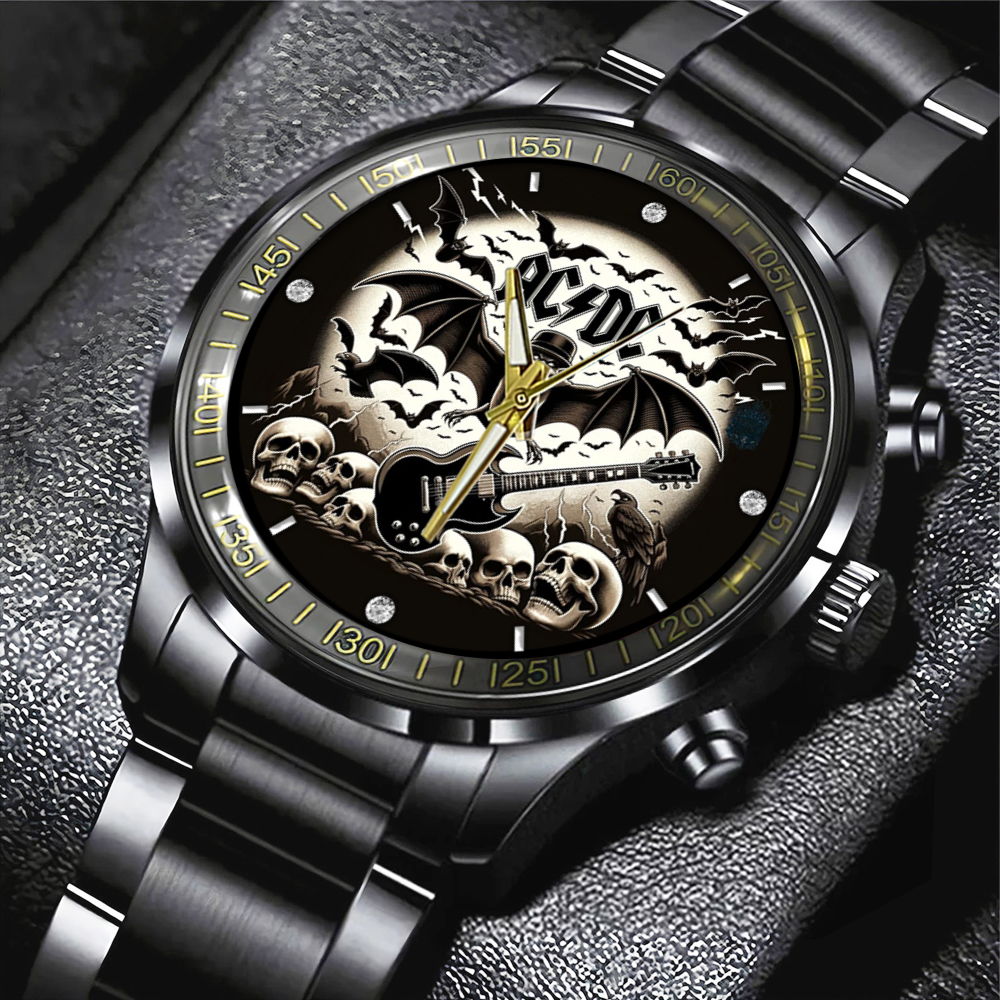 ACDC Black Stainless Steel Watch GNE PANH 1