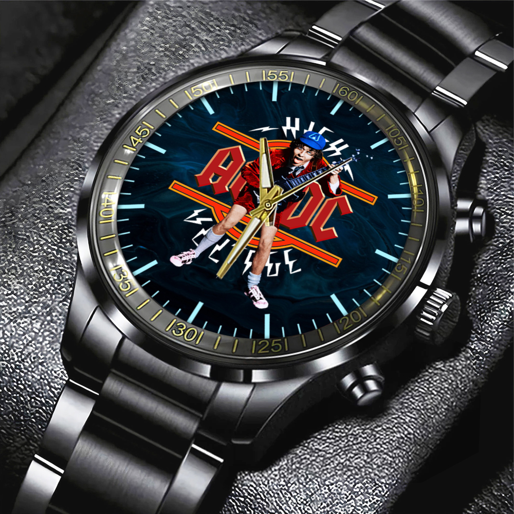 ACDC Black Stainless Steel Watch HUANNM5298 Linh