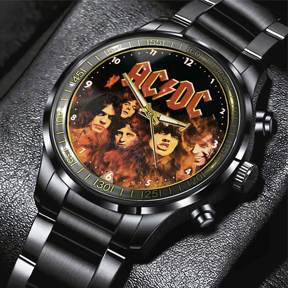 ACDC Black Stainless Steel Watch MAITM7354