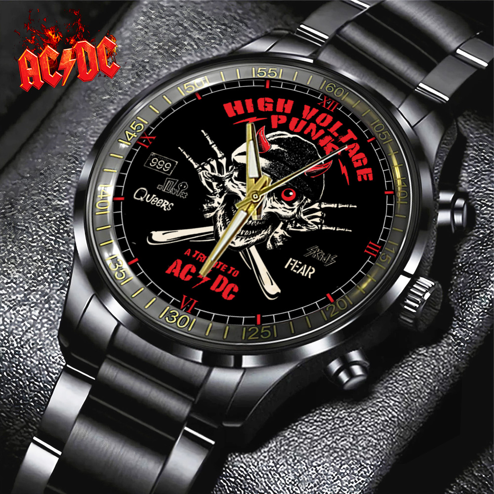 ACDC Black Stainless Steel Watch GNE1490 mk1