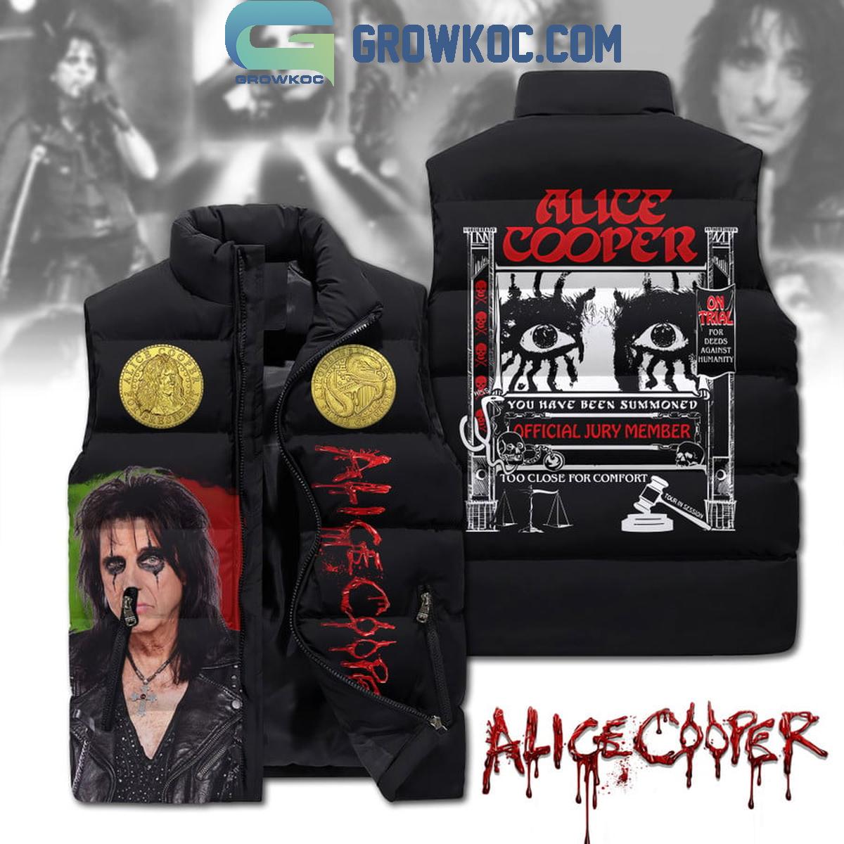 Alice Cooper You Have Been Summoned Jury Member Sleeveless Puffer Jacket 1 fH4RM