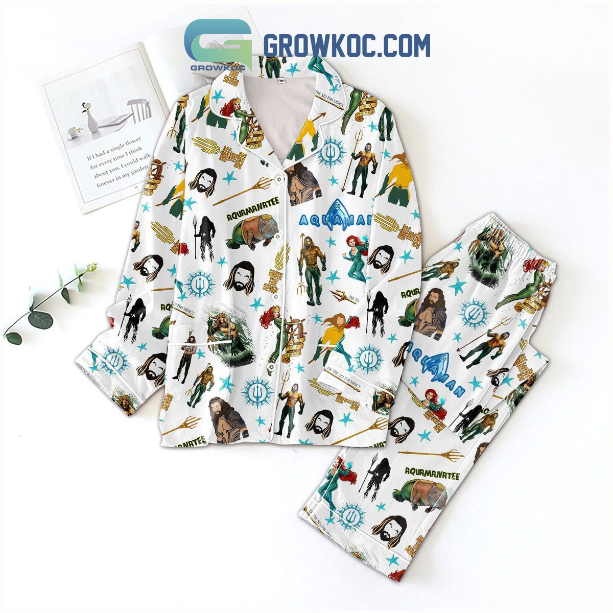 Aquaman Aquamanatee Polyester Pajamas Set2B1 Rsgtw