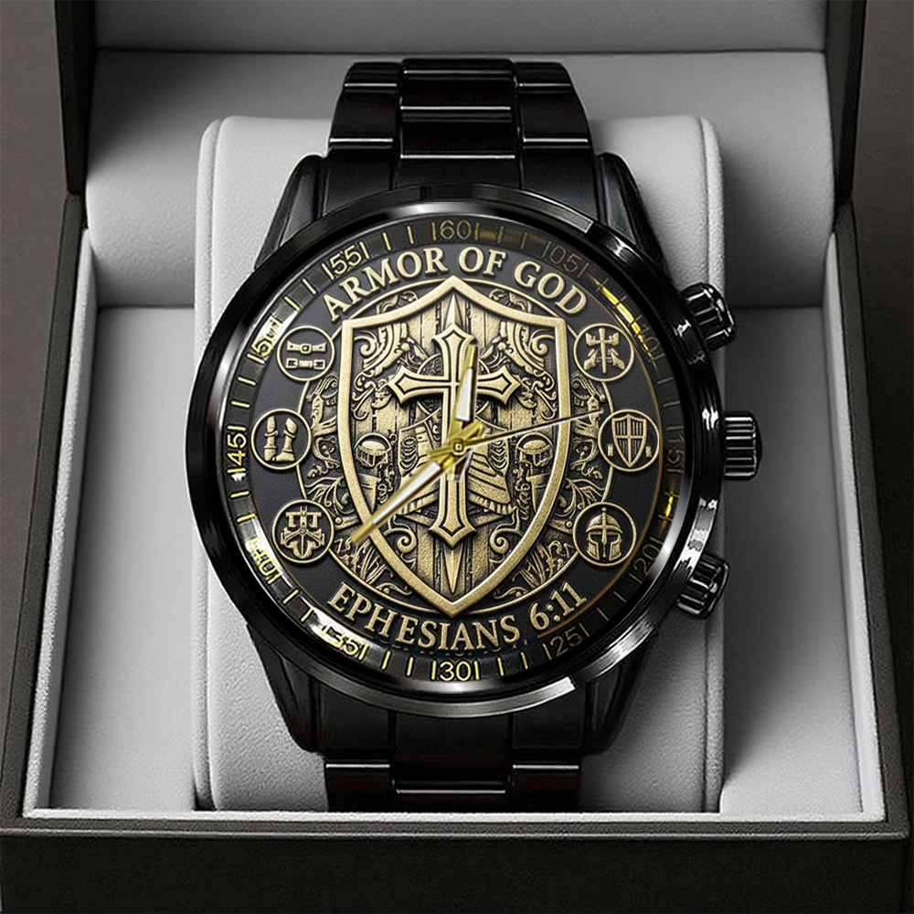 Armor Of God Black Stainless Steel Watch TANTN17412 mk1