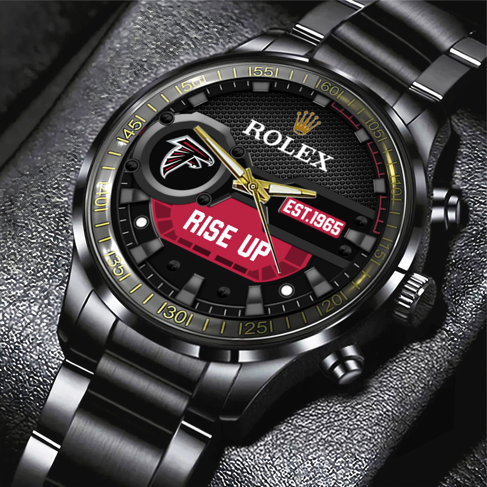 Atlanta Falcons Rolex Black Stainless Steel Watch MAITM13201