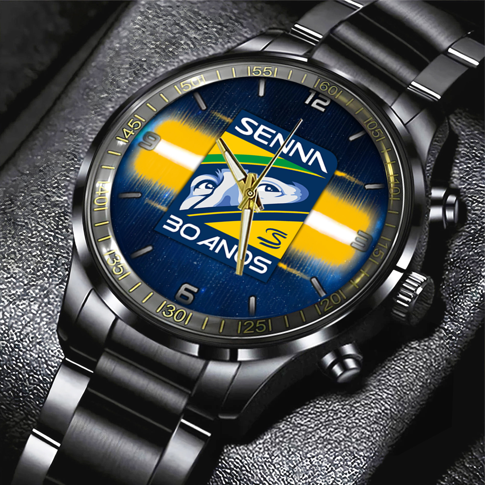 Ayrton Senna Black Stainless Steel Watch HOATT5683 Yuna