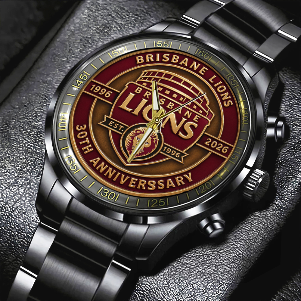 BRISBANE LIONS STAINLESS STEEL WATCH TMTHU1208