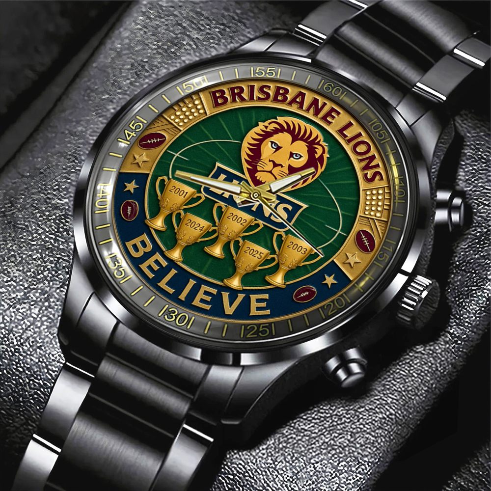 BRISBANE LIONS STAINLESS STEEL WATCH TMTHU1212