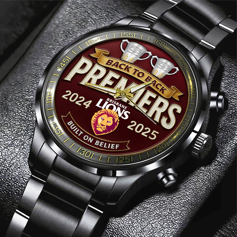 BRISBANE LIONS STAINLESS STEEL WATCH TMTHU1398