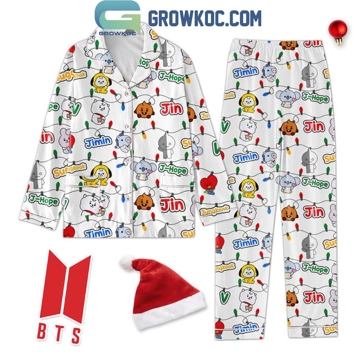 BTS Tangled With Christmas Lights Polyester Pajamas Set 1 UmO8l