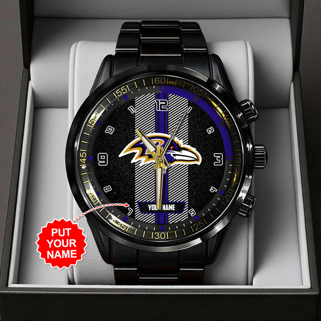 Baltimore Ravens Black Stainless Steel Watch TANTN16004Z 1024x1024 1