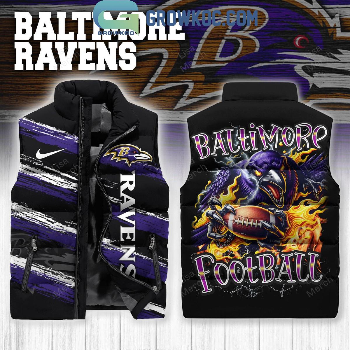 Baltimore Ravens Football 2024 Sleeveless Puffer Jacket 1 0gVx0