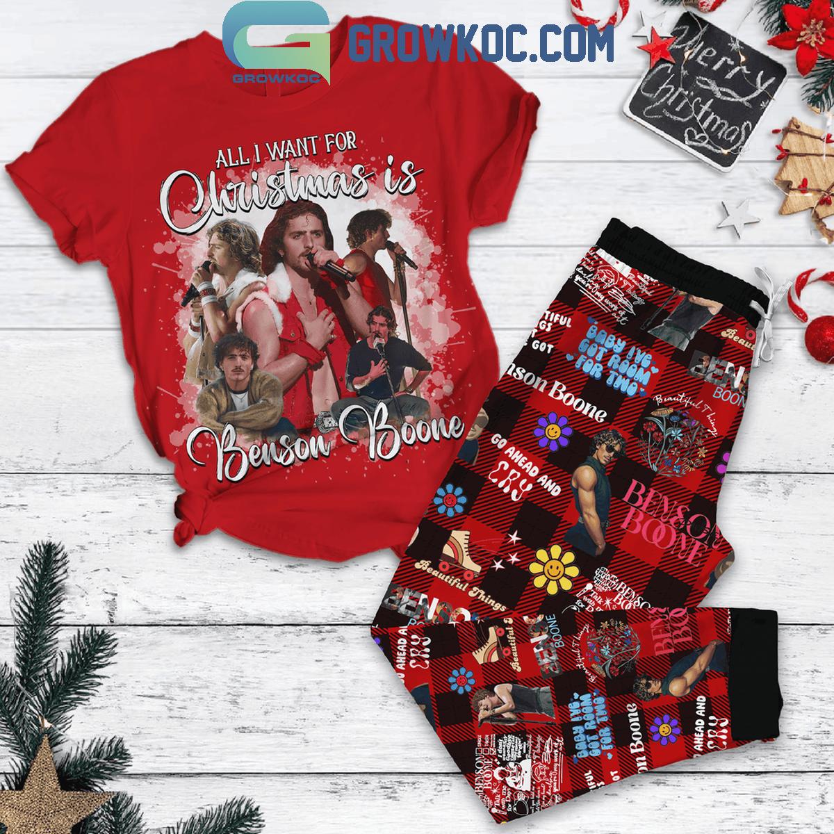 Benson Boone Is All I Want For Christmas 2024 Fleece Pajamas Set 1 gltVY