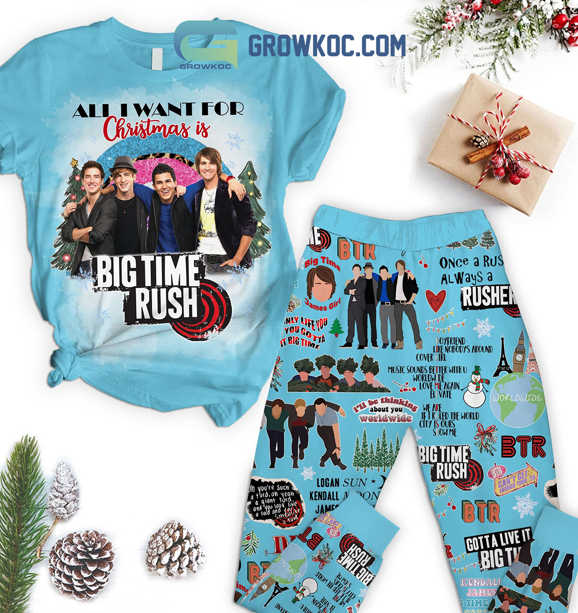 Big Time Rush All I Want For Christmas Is Big Time Rush Once A Rush Always A Rusher BRT Big Time James Girl Winter Holiday Fleece Pajama Sets2B1 4j3LX Big Time Rush All I Want For Christmas Is Big Time Rush Once A Rush Always A Rusher BRT Big Time James Girl Winter Holiday Fleece Pajama Sets2B1 4j3LX