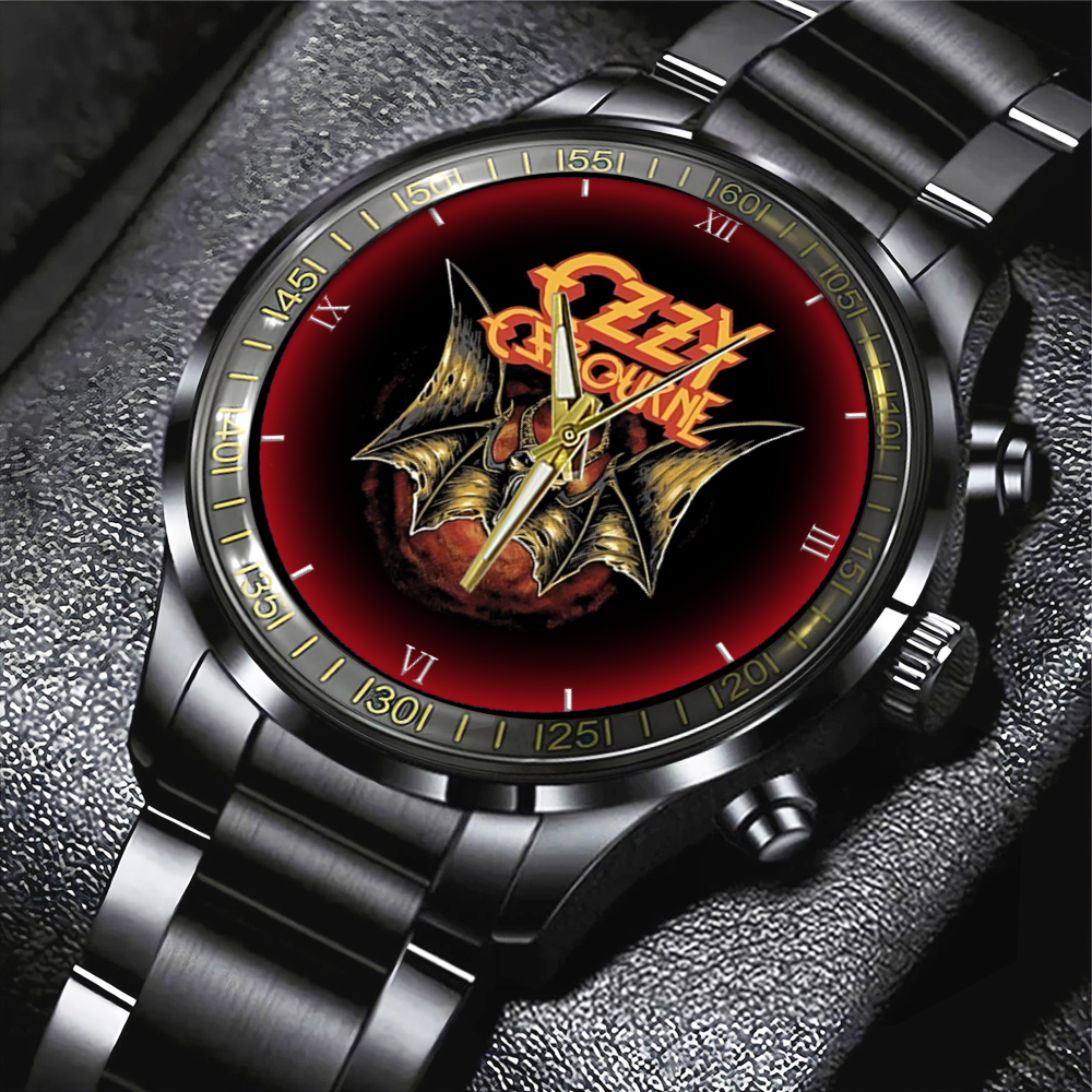 Black Sabbath Ozzy Osbourne black steel watch ANHNV4179 PANH 1
