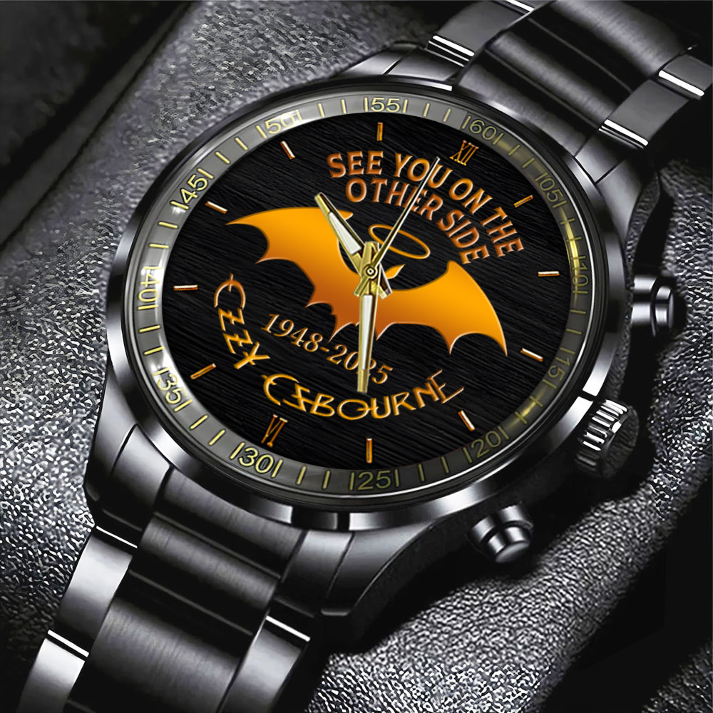 Black Sabbath x Ozzy Osbourne Black Stainless Steel Watch E28093 HOATT12442