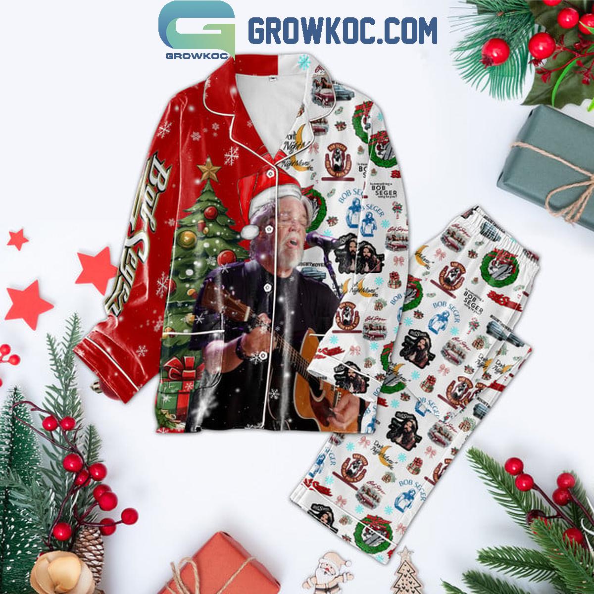 Bob Seger Merry Christmas And Happy New Year 2025 Polyester Pajamas Set 1 DP2yg