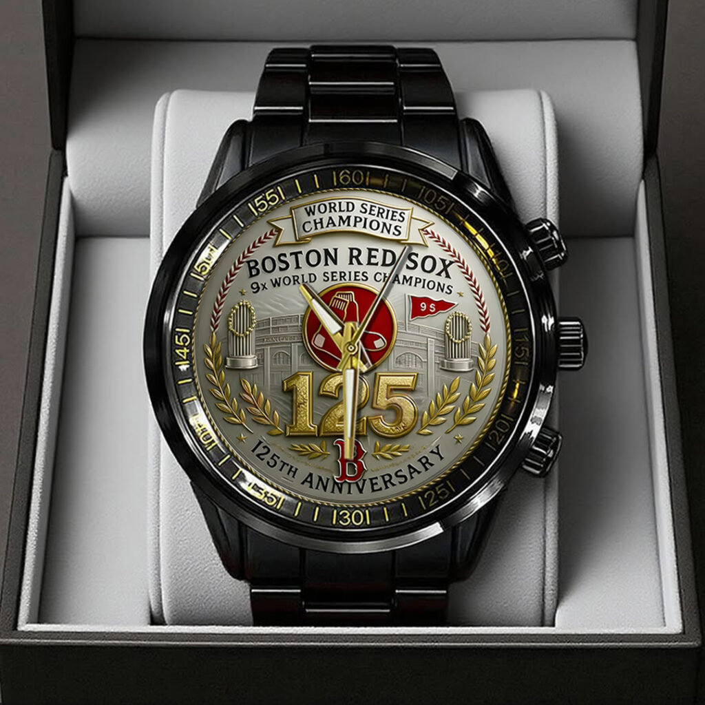 Boston Red Sox 125th Anniversary 2026 Black Stainless Steel Watch TANTN16068 mk1 1024x1024 1