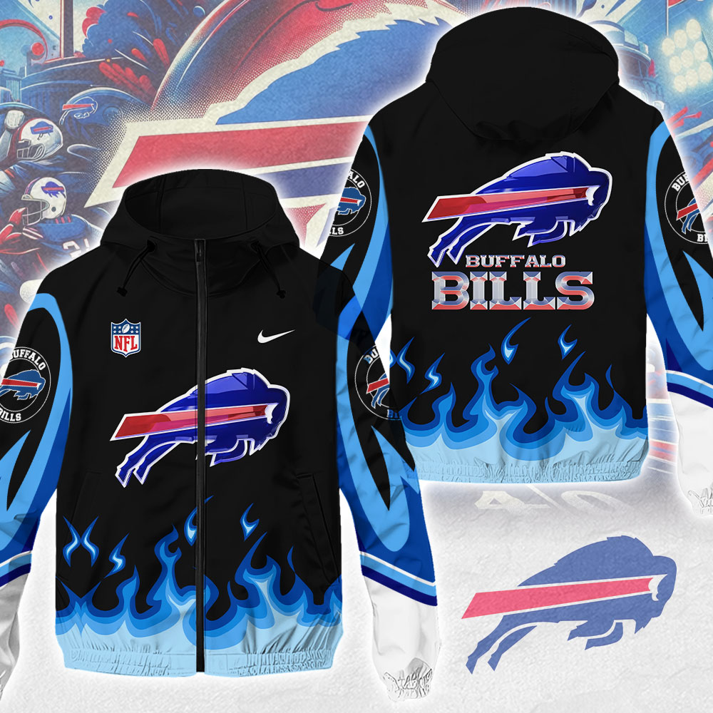 Buffalo Bills 3D Windbreaker Jacket MAITM12946