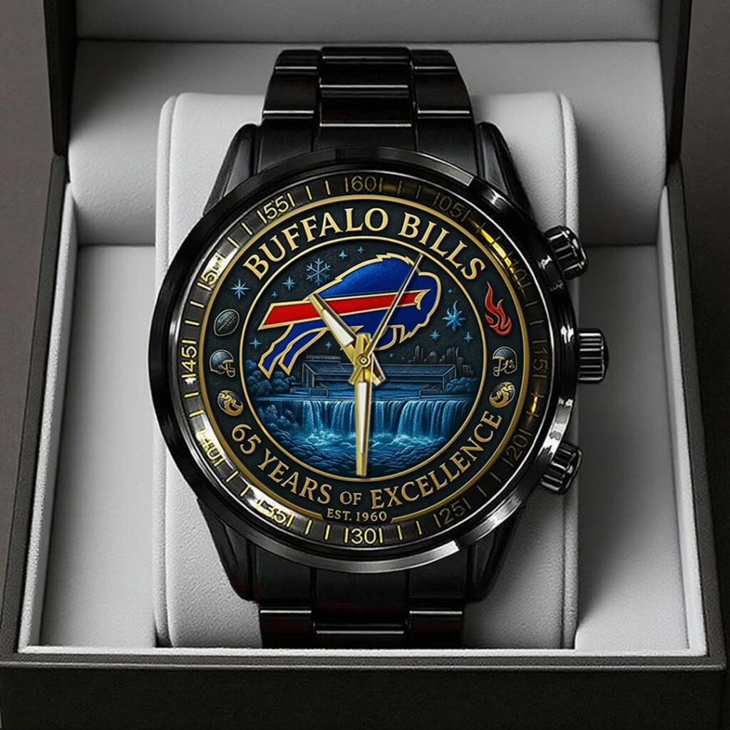 Buffalo Bills 65th Anniversary 2025 Black Stainless Steel Watch TANTN16089 mk1 1024x1024 1