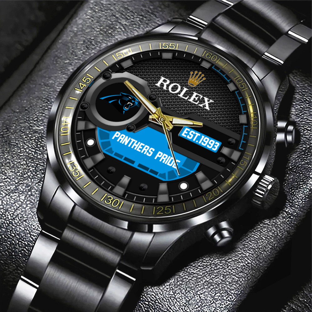 Carolina Panthers Rolex Black Stainless Steel Watch MAITM13203