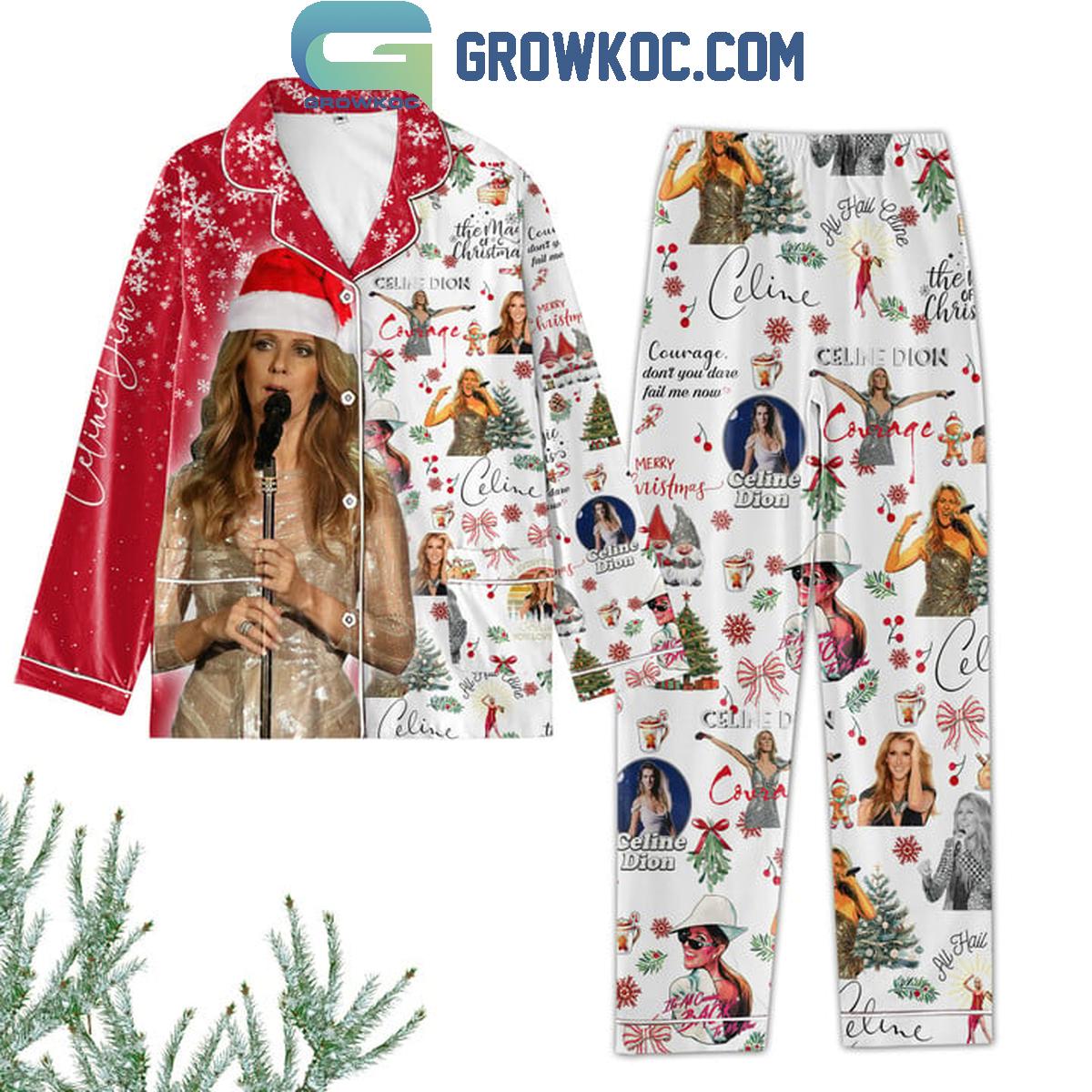Celine Dion The Magic Of Christmas Polyester Pajamas Set 1 nwInx