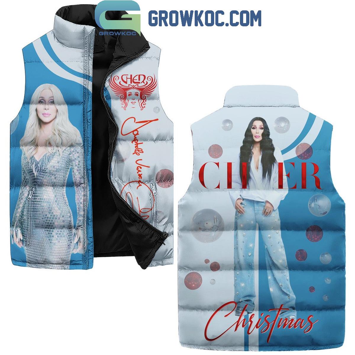Cher Christmas 2024 Celebrating Sleeveless Puffer Jacket 1 PxtSv