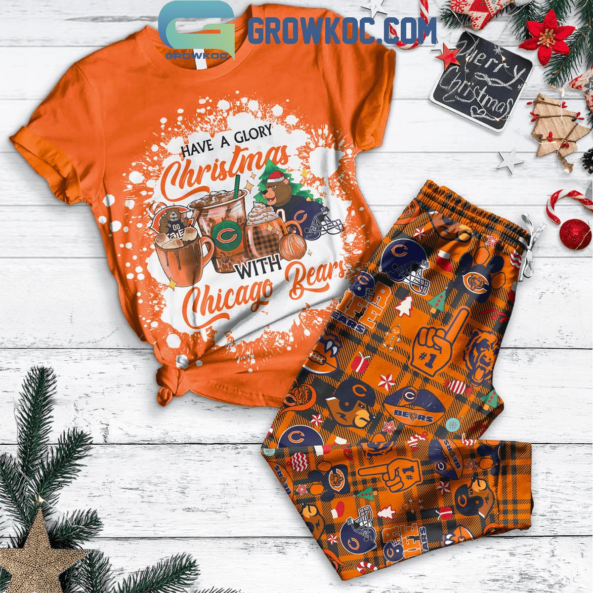 Chicago Bears Have A Glory Christmas With Chicago Bears Fleece Pajamas Set 1 VKqSw