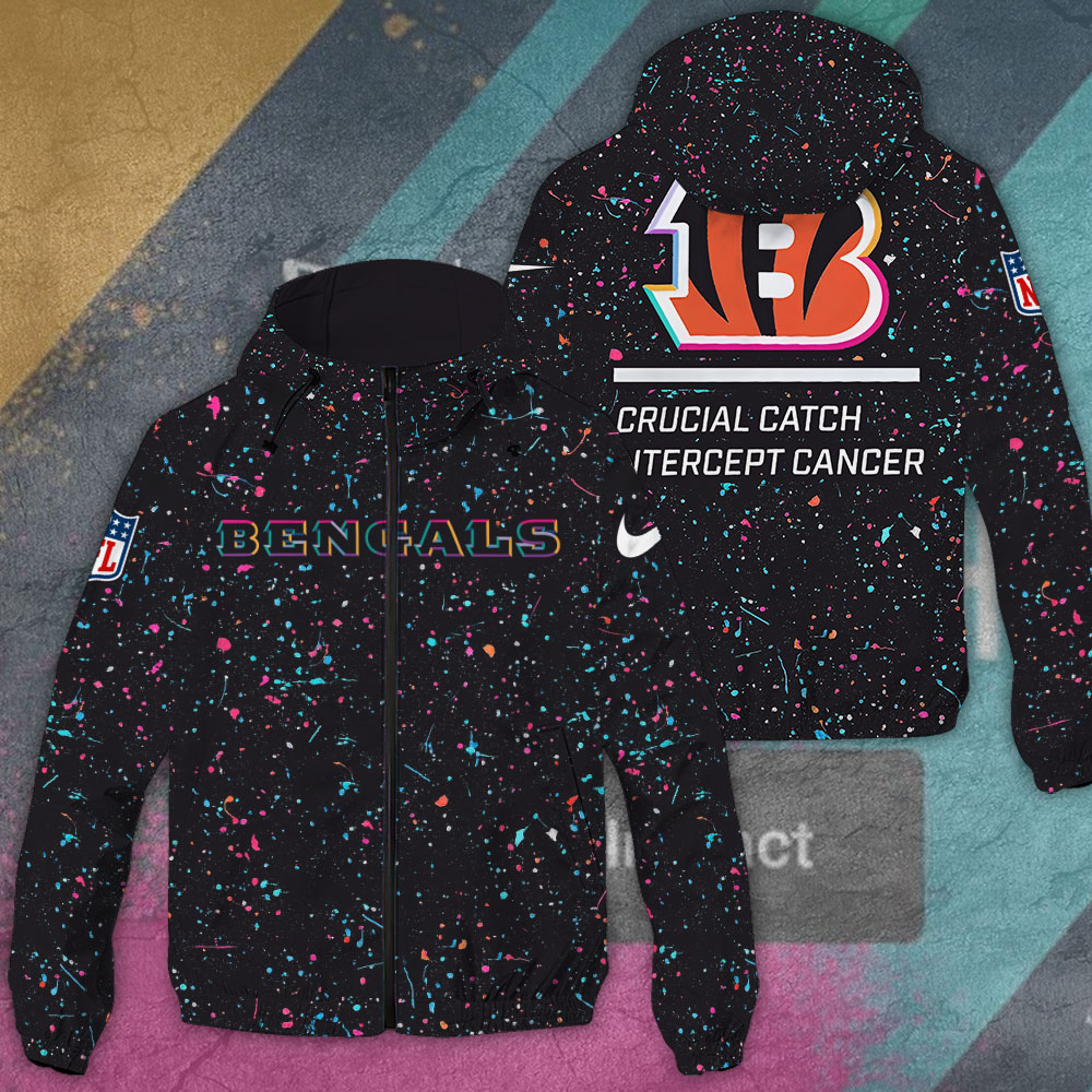 Cincinnati Bengals Windbreaker Jacket TANTN15774 mockup