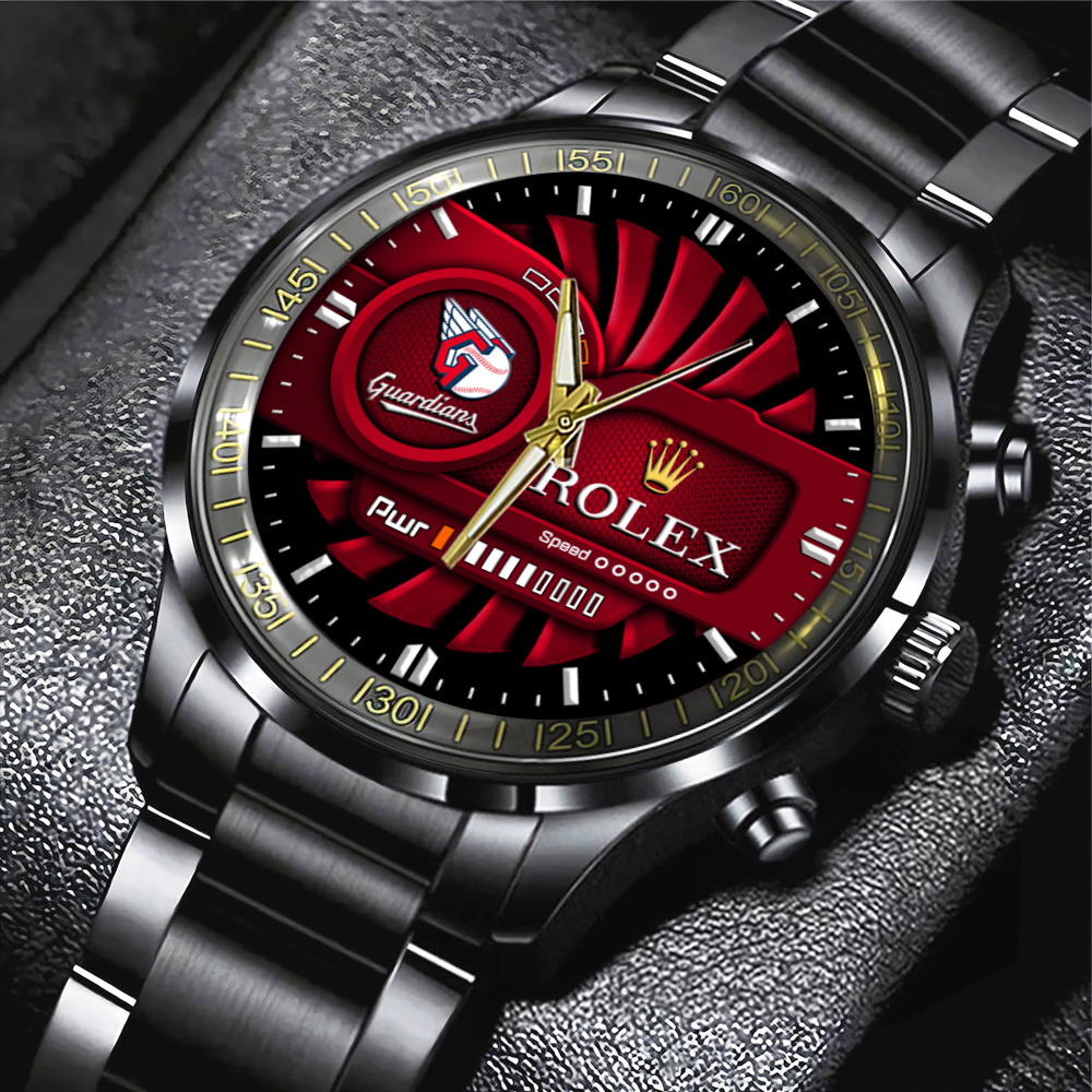 Cleveland guardians Black Stainless Steel Watch MAITM13430