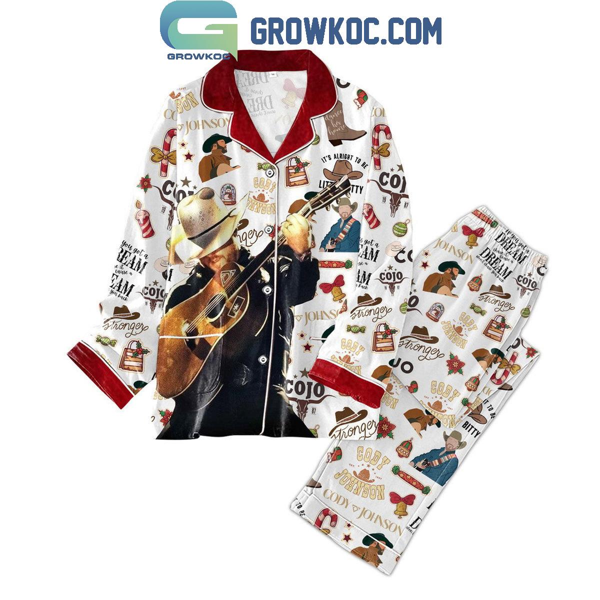 Cody Johnson If You Got A Dream Chase It Christmas Polyester Pajamas Set 1 EFAjb