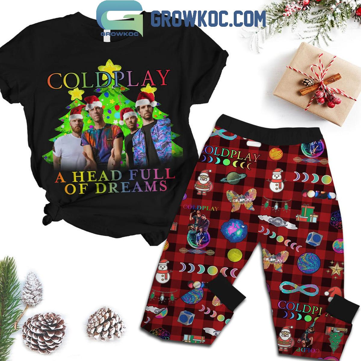 Coldplay Christmas A Head Full Of Dreams 2024 Fleece Pajamas Set 1 r3cs1